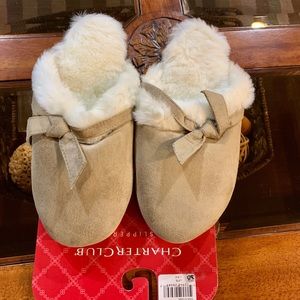 Charter Club New Tan Slippers